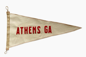 Athens Ga Pennant Flag-Felt Lettering